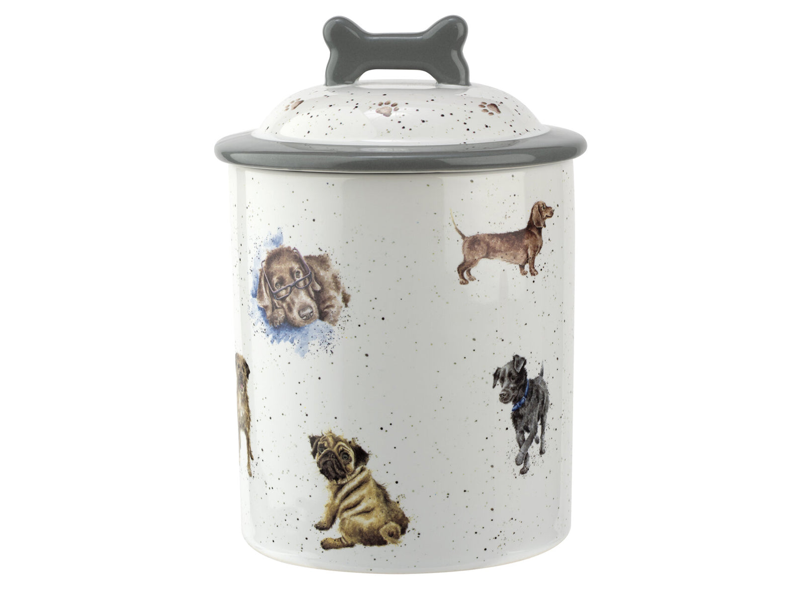 Grey dog treat clearance jar