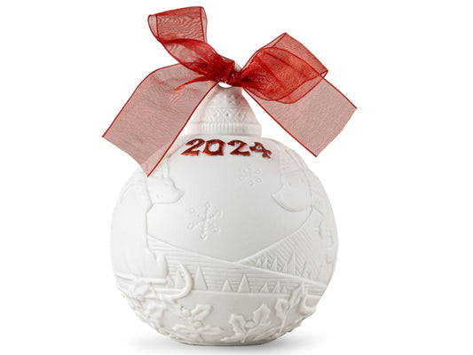 Lladro 2024 Christmas Ball Re Deco Red