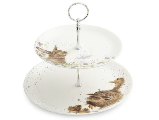 Royal Worcester Wrendale 2 Tiered Cake Stand