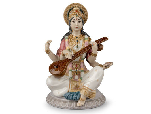 Lladro Goddess Saraswati Figurine