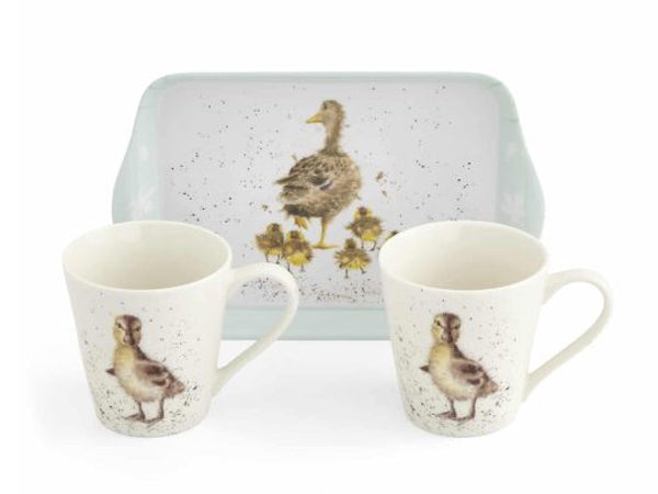 Royal Worcester Wrendale Mug & Tray Set - Lovely Mum / Ducks