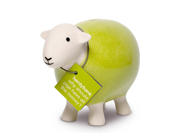 Herdy Sheep Money Bank - Green