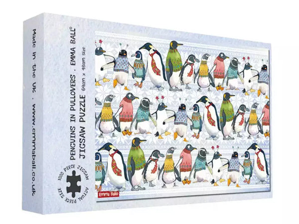 Emma Ball Penguins in Pullovers 1000 Piece Jigsaw