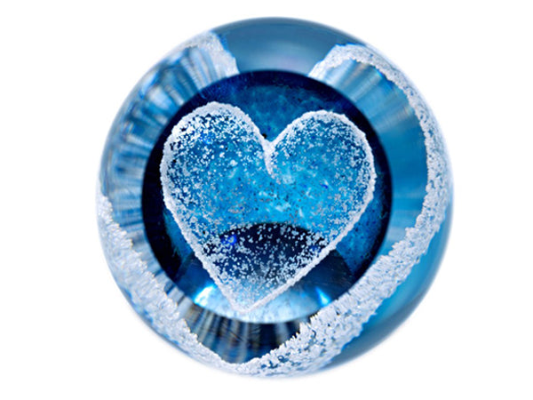 Caithness Special Moments Blue Heart Paperweight