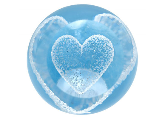 Caithness Special Moments Powder Blue Heart Paperweight